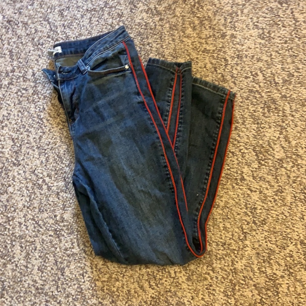 Sky and Sparrow Red Stripe Jeans